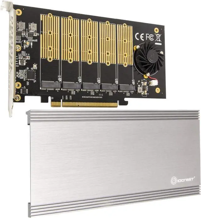 Main image of 5 Slot M.2 B-Key SATA Base SSD PCI-e 3.0 x2 Bandwidth Expansion Card Require x16 Slot SI-PEX40142