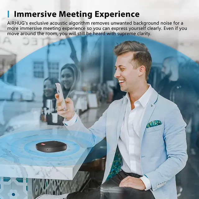 Alt view image 3 of 6 - Bluetooth Speakerphone,Conference Speaker with Microphone,6 metes HD Voice Pick Up,Advanced Noise Reduction Algorithm,USB-C Plug & Play,Compatible with Zoom,MS Team,Skype