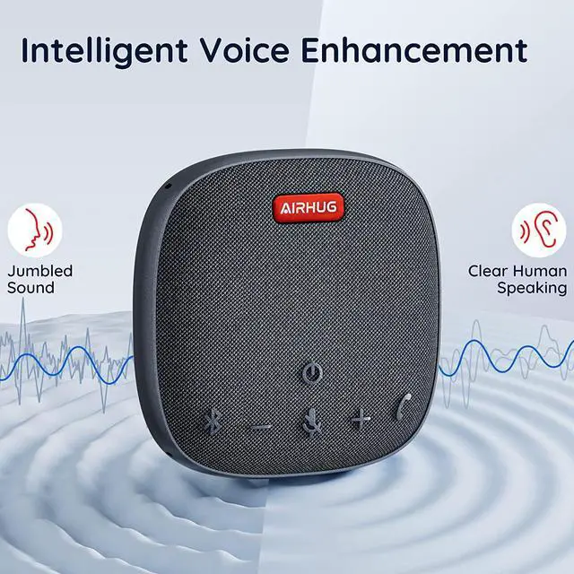 Alt view image 2 of 6 - Bluetooth Speakerphone,Conference Speaker with Microphone,6 metes HD Voice Pick Up,Advanced Noise Reduction Algorithm,USB-C Plug & Play,Compatible with Zoom,MS Team,Skype