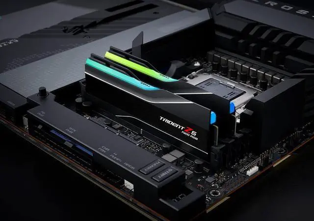 Alt view image 4 of 5 - G.Skill Trident Z5 NEO RGB Series (AMD Expo) 32GB (2 x 16GB) 288-Pin SDRAM DDR5 6000 CL36-36-36-96 1.35V Dual Channel Desktop Memory F5-6000J3636F16GX2-TZ5NR (Matte Black)