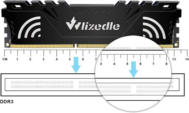 Alt view image 5 of 6 - Wlizedle DDR3 RAM 32GB Kit (4x8GB) 1600MHz CL11 DIMM Desktop Memory PC3-12800 240-Pin 1.5V 2Rx8 Dual Rank Channel Non-ECC Unbuffered PC Computer Sdram Sticks Module Upgrade (Black)