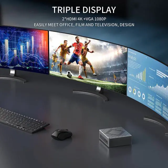 Alt view image 6 of 7 - Mini PC, Intel I5-8259U (Up to 3.8 GHz), Mini Desktop Computer Windows 11 Pro,4C/8T,16GB RAM, 512GB M.2 SATA SSD (Up to 2TB), 4K UHD,Triple Display Output, WiFi 2.4G+5G,BT4.2,Support Auto Power On