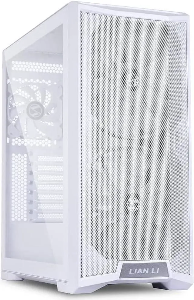 Alt view image 3 of 7 - Lian Li Lancool 215 Mid Tower E-ATX Computer Case/ Gaming Cabinet with 2 x 200 mm ARGB Fans (Front) I 1 X 120 mm Fans (Rear) - White (G99.LAN215W.in)