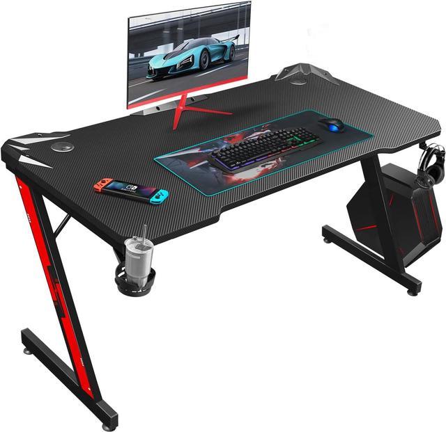 Gaming Desk 44 Inch Computer Desk Gaming discount Table Z Shaped Pc Gaming Workstation Ho