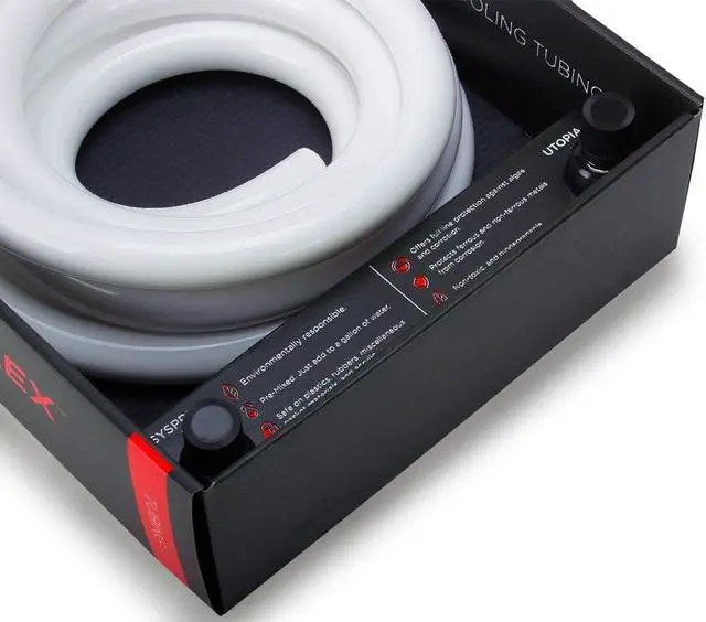Alt view image 3 of 4 - LRT Custom Watercooling Flexible Tubing -3/8in.ID x 5/8in.OD, 10 feet Bundled with System Prep and Coolant, Made with Premium Materials, Proudly Made in the USA - Crystal Clear