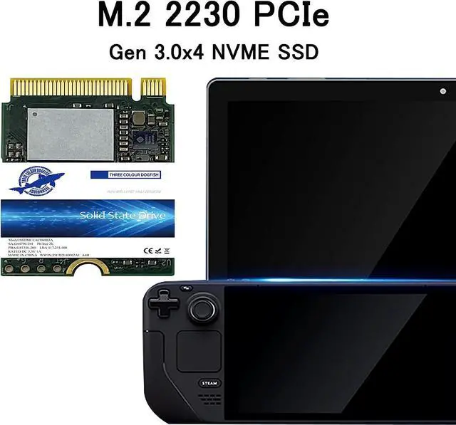 Alt view image 2 of 7 - Dogfish M.2 2230 SSD 1TB PCIe NVMe 3.0 3D NAND Gaming Internal Solid State Drive for PS5 Steam Deck Microsoft Surface Pro GPD Laptop Ultrabook Tablet (M.2 2230 PCIe 1TB)