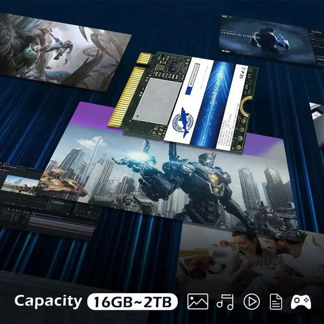 Alt view image 6 of 7 - Dogfish M.2 2230 SSD 1TB PCIe NVMe 3.0 3D NAND Gaming Internal Solid State Drive for PS5 Steam Deck Microsoft Surface Pro GPD Laptop Ultrabook Tablet (M.2 2230 PCIe 1TB)