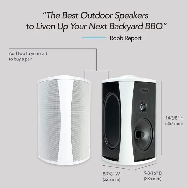 Alt view image 5 of 5 - AW6500 Outdoor Speaker 6.5-inch Woofer 200 Watts - Single (White)