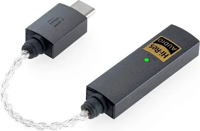 Alt view image 3 of 6 - DAC & Amplifier - USB-C to 3.5mm Adapter - Improve Headphone Sound from any Device - Gold-plated 3.5mm Headphone Socket  Flexible Cable - Supports Hi-Resolution 32-bit/384kHz/DSD256/MQA