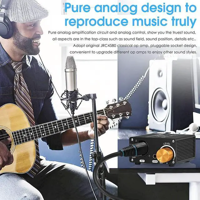 Alt view image 5 of 7 - U5 Headphone Amps, Mini Fully Balanced Amplifier for Home Desktop PC XLR / 4.4mm Headsets, DC 5V