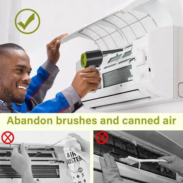 Alt view image 3 of 7 - Compressed Air Duster, Cordless Handheld Air Blower, Stepless Speed, 41000RPM, Portable Rechargeable Built-in Battery, Electric Air Duster for Computer Keyboard Electronics Cleaning