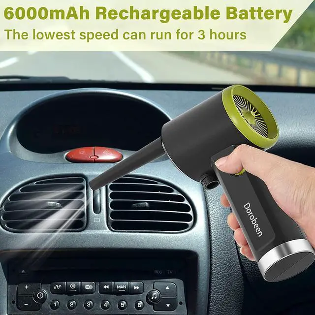 Alt view image 5 of 7 - Compressed Air Duster, Cordless Handheld Air Blower, Stepless Speed, 41000RPM, Portable Rechargeable Built-in Battery, Electric Air Duster for Computer Keyboard Electronics Cleaning