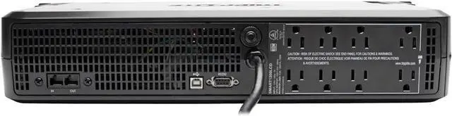 Alt view image 3 of 7 - Tripp Lite 1200VA Smart UPS Battery Back Up, 700W Rack-Mount/Tower, 8 Outlets, LCD Display, AVR, USB, DB9 2URM, 3 Year Warranty & $250,000 Insurance (SMART1200LCD)
