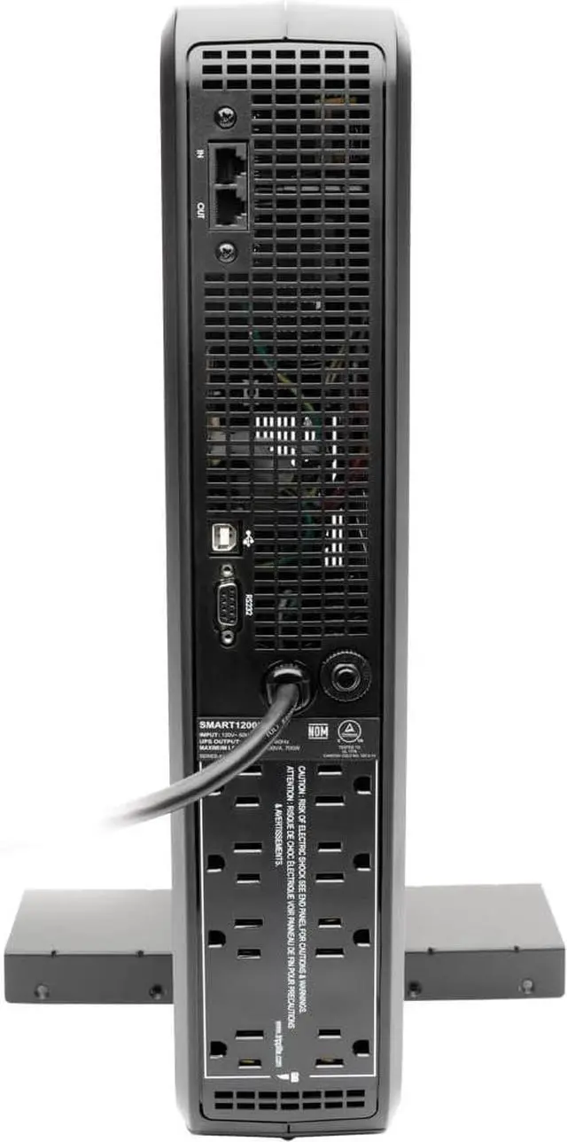 Alt view image 4 of 7 - Tripp Lite 1200VA Smart UPS Battery Back Up, 700W Rack-Mount/Tower, 8 Outlets, LCD Display, AVR, USB, DB9 2URM, 3 Year Warranty & $250,000 Insurance (SMART1200LCD)