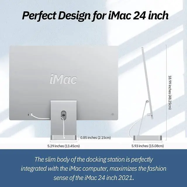 Alt view image 4 of 7 - USB C Hub for iMac 24 inch 2021, USB Hub Adapter Support M.2 NVMe SSD, iMac USB Hub, 7 in 1 iMac Accessories with USB C 10Gbps, USB A 3.2, SD/TF Card Reader, M.2 SSD(Not Included), Sliver.