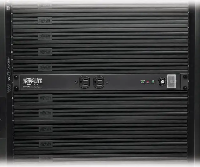Alt view image 2 of 5 - Tripp Lite Isobar 12-Outlet Network Server Surge Protector, 15 ft. Cord w/5-20P Plug, 3840 Joules, 1U Rack-Mount, Metal, & $25,000 INSURANCE (IBAR12-20ULTRA)