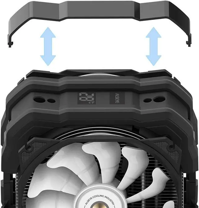 Alt view image 7 of 7 - ALSEYE M120D Plus CPU Air Cooler, Temperature Displayed CPU Cooler Comes with Dual ARGB & PWM 120mm Max Series Fans, Compatible with Intel LGA1700 /1200 /115X /2011/2066 /1366 and AMD AM4/AM5 (Black)