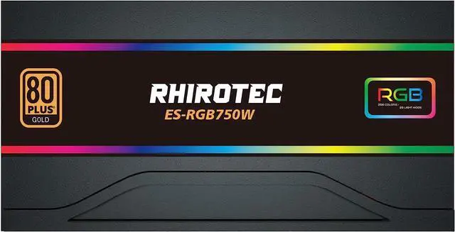 Alt view image 7 of 7 - ATX 750W PC Power Supply, RHOROTEC 80 Plus Bronze Certified Active PFC PSU with 120mm Smart RGB Fan 25 Lighting Modes