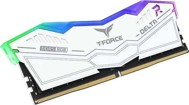 Alt view image 6 of 6 - TEAMGROUP T-Force Delta RGB DDR5 Ram 64GB Kit (2x32GB) 6000MHz (PC5-48000) CL38 Desktop Memory Module Ram (White) for 600 Series Chipset - FF4D564G6000HC38ADC01
