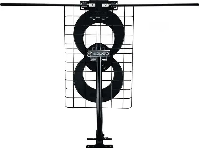 Alt view image 3 of 7 - ClearStream 2V TV Antenna, 60+ Mile Range, UHF/VHF, Multi-directional, Indoor, Attic, Outdoor, Mast w/Pivoting Base/Hardware/ Adjustable Clamp, Sealing Pads, 4K Ready, Black  C2-V-CJM