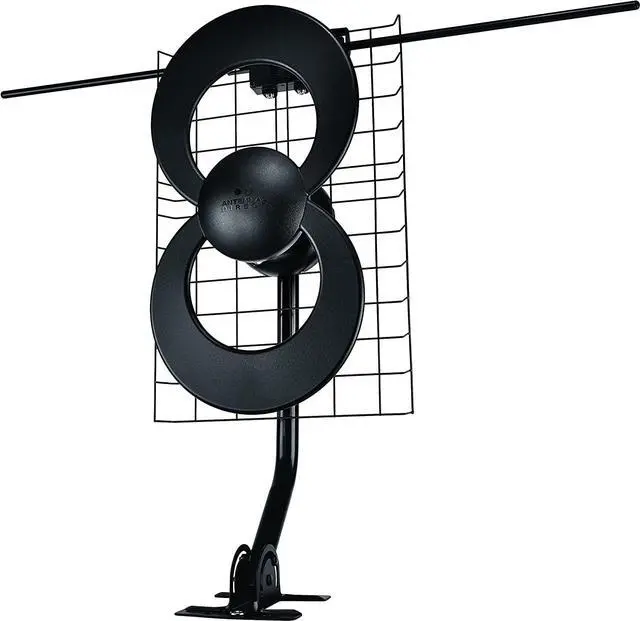 Alt view image 4 of 7 - ClearStream 2V TV Antenna, 60+ Mile Range, UHF/VHF, Multi-directional, Indoor, Attic, Outdoor, Mast w/Pivoting Base/Hardware/ Adjustable Clamp, Sealing Pads, 4K Ready, Black  C2-V-CJM