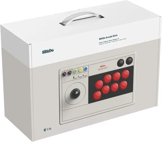 Alt view image 4 of 7 - 8Bitdo Arcade Stick for Switch & Windows, Arcade Fight Stick Support Wireless Bluetooth, 2.4G Receiver and Wired Connection