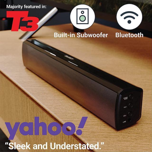 Alt view image 4 of 7 - Bowfell Small Sound Bar for TV with Bluetooth, RCA, USB, Opt, AUX Connection, Mini Sound/Audio System for TV Speakers/Home Theater, Gaming, Projectors, 50 watt, 15 inch
