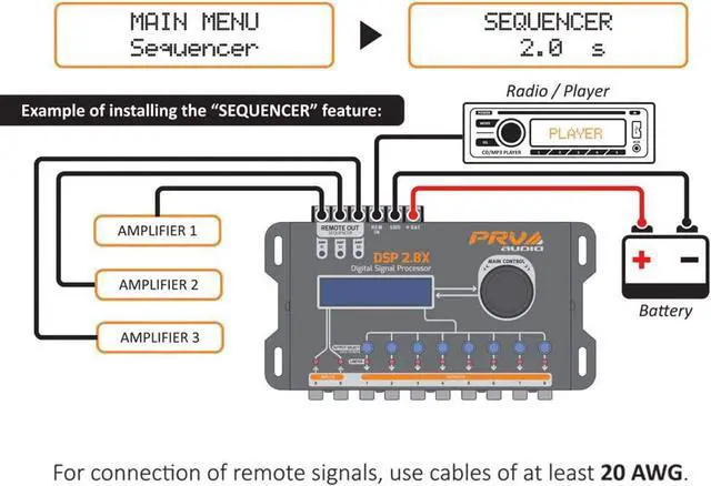 Alt view image 5 of 5 - AUDIO DSP 2.8X Car Audio Crossover and Equalizer 8 Channel Full Digital Signal Processor DSP with Sequencer