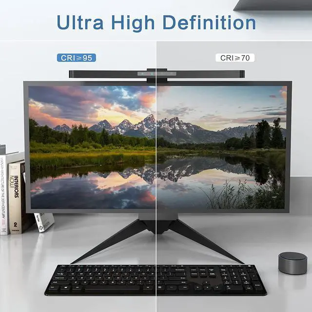 Alt view image 3 of 7 - Curved Monitor Light Bar with Wireless Remote,Monitor Light Bar with Auto-Dimming and Camera Base,Applicable to All Screens. No Screen Glare,for Home and Office