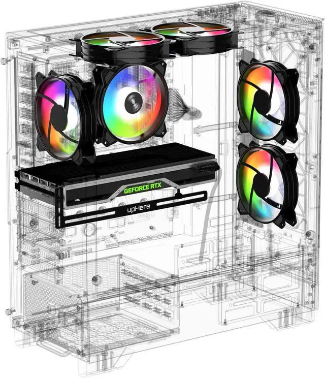 Alt view image 5 of 7 - Graphics Card GPU Brace Support Video Card Sag Holder/Holster Bracket, Anodized Aerospace Aluminum, Single or Dual Slot Cards (Black),GL05(not Support 3080 ti)
