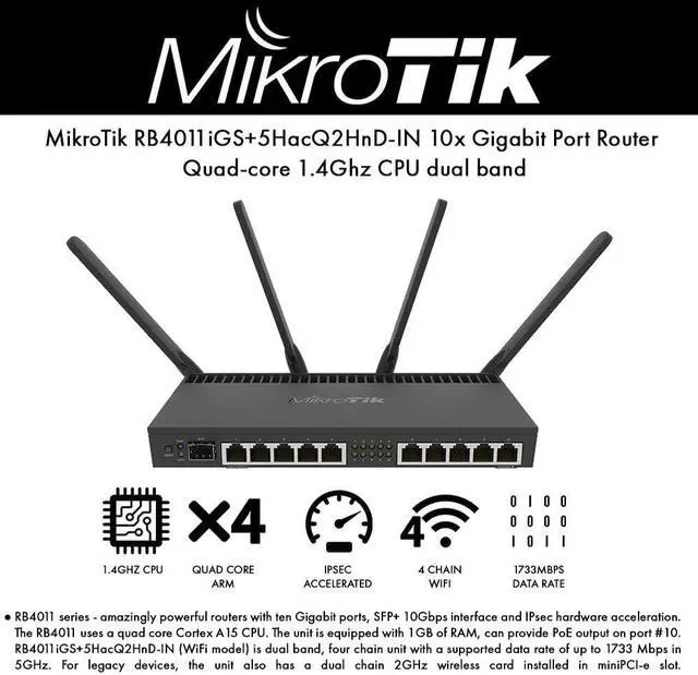 Alt view image 2 of 4 - MikroTik RB4011iGS+5HacQ2HnD-IN