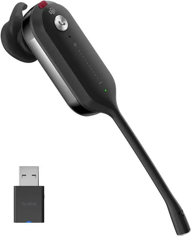 Main image of Yealink WH63 Wireless Headset DECT with Dongle Portable Teams & Zoom Compatible Poly SNOM Phones VoIP Phone Headsets with Microphone 100m 8h Talk Office Headset for Computer PC Laptop