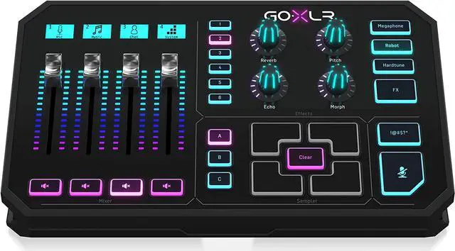 Main image of TC Helicon GoXLR Revolutionary Online Broadcaster Platform with 4-Channel Mixer, Motorized Faders, Sound Board and Vocal Effects, Officially Supported on Windows