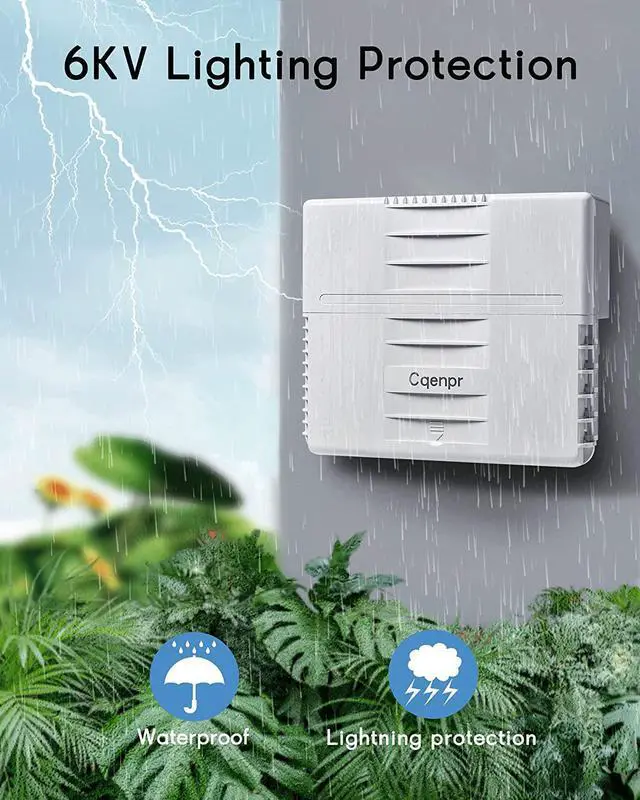 Alt view image 4 of 7 - Cqenpr Indoor/Outdoor Waterproof Movable AI PoE Switch, IEEE 802.3af/at/bt, AI Watchdog, PoE++ BT Port 60W Output, Unmanaged (Outdoor 8 Port poe)