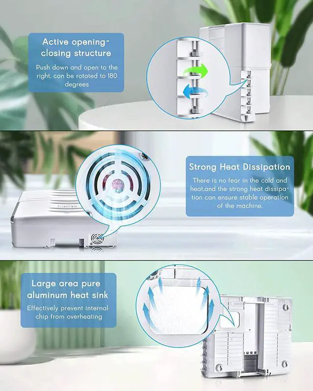 Alt view image 7 of 7 - Cqenpr Indoor/Outdoor Waterproof Movable AI PoE Switch, IEEE 802.3af/at/bt, AI Watchdog, PoE++ BT Port 60W Output, Unmanaged (Outdoor 8 Port poe)