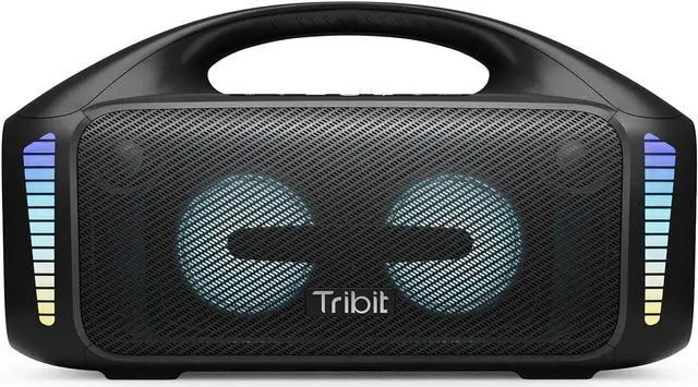 Main image of Portable Speaker: 90W Loud Stereo Sound with XBass, IPX7 Waterproof Bluetooth Speaker with LED Light, PowerBank, Bluetooth 5.3&TWS, Custom EQ, 30H Playtime, Outdoor/Camping/Party