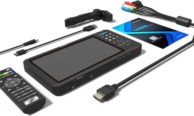 Alt view image 4 of 7 - ClonerAlliance ViewPro, Portable 1080p@60fps HDMI Video Recorder and Playback with 7" LCD, AV/VGA/YPbPr Inputs. Schedule Recording. No TV is Required.