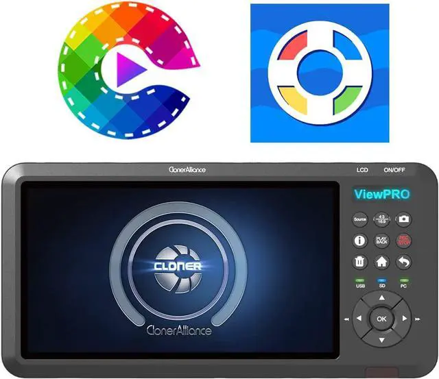 Alt view image 7 of 7 - ClonerAlliance ViewPro, Portable 1080p@60fps HDMI Video Recorder and Playback with 7" LCD, AV/VGA/YPbPr Inputs. Schedule Recording. No TV is Required.