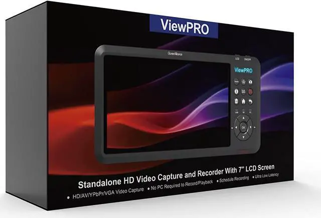 Alt view image 6 of 7 - ClonerAlliance ViewPro, Portable 1080p@60fps HDMI Video Recorder and Playback with 7" LCD, AV/VGA/YPbPr Inputs. Schedule Recording. No TV is Required.