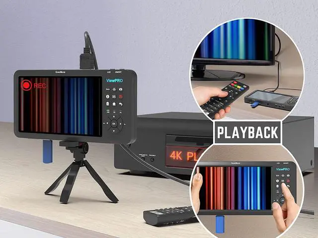 Alt view image 5 of 7 - ClonerAlliance ViewPro, Portable 1080p@60fps HDMI Video Recorder and Playback with 7" LCD, AV/VGA/YPbPr Inputs. Schedule Recording. No TV is Required.