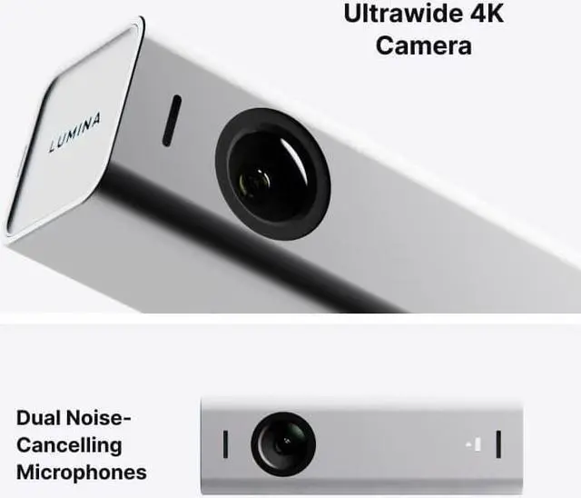 Alt view image 2 of 6 - 4K Webcam: Studio-Quality Webcam Powered by AI. Look Great on Every Video Call. Compatible with Mac and PC (Silver)