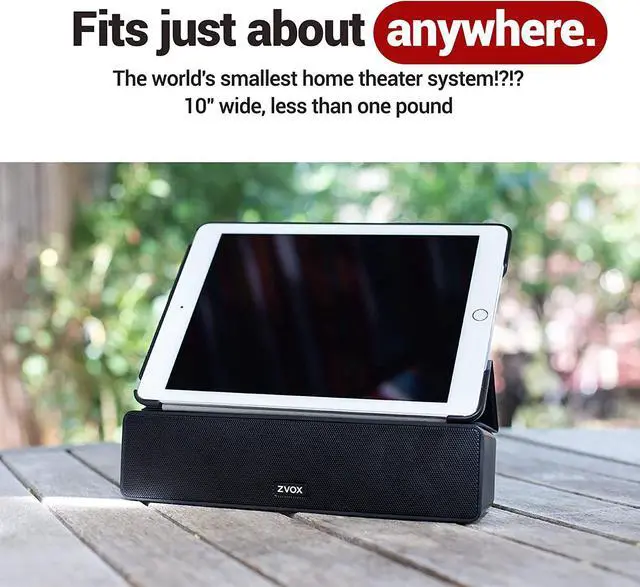 Alt view image 7 of 7 - TV Sound Bar with Six Levels of Voice Boost - Home Theater Audio TV Speakers Soundbar - AccuVoice Soundbar for TV - AV100 Black