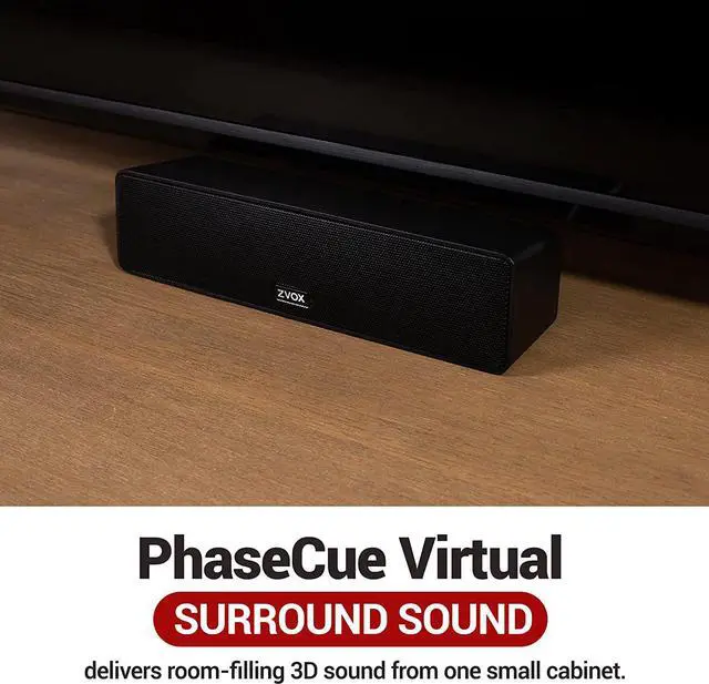 Alt view image 5 of 7 - TV Sound Bar with Six Levels of Voice Boost - Home Theater Audio TV Speakers Soundbar - AccuVoice Soundbar for TV - AV100 Black