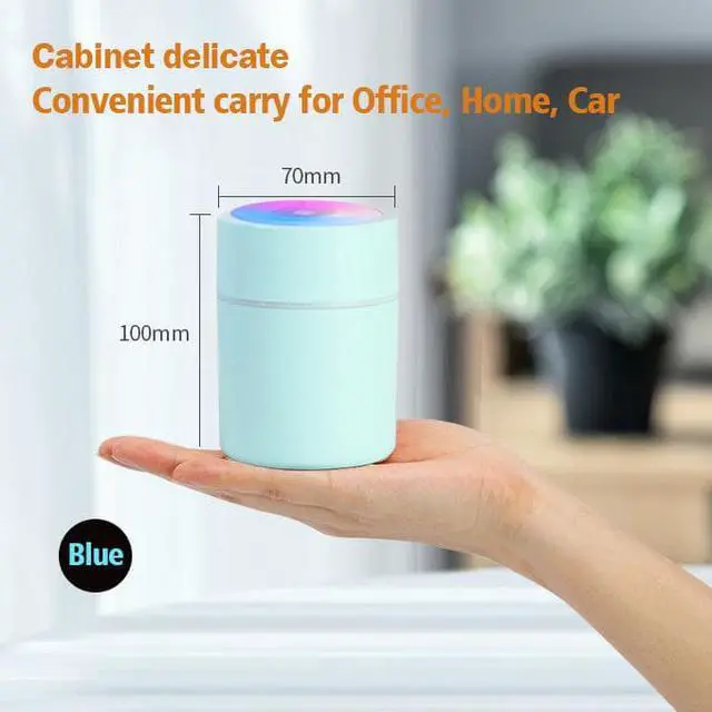 Alt view image 2 of 6 - Mini Humidifiers, USB 220ml Portable Air Humidifier for Car Bedroom Office Home, Desktop Air Humidifier Diffuser with Colorful Super Quite