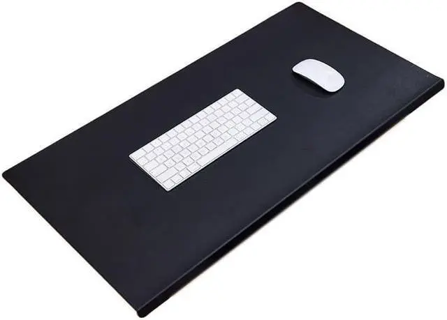 Main image of Jeukidi Folded Edge Elbow Pad Large Desk Pad Office Non Slip PU Leather Desk Pad Oversized Mouse Pad Learning Waterproof Desk Pad Protector Computer 35.43''×16.93'' Black