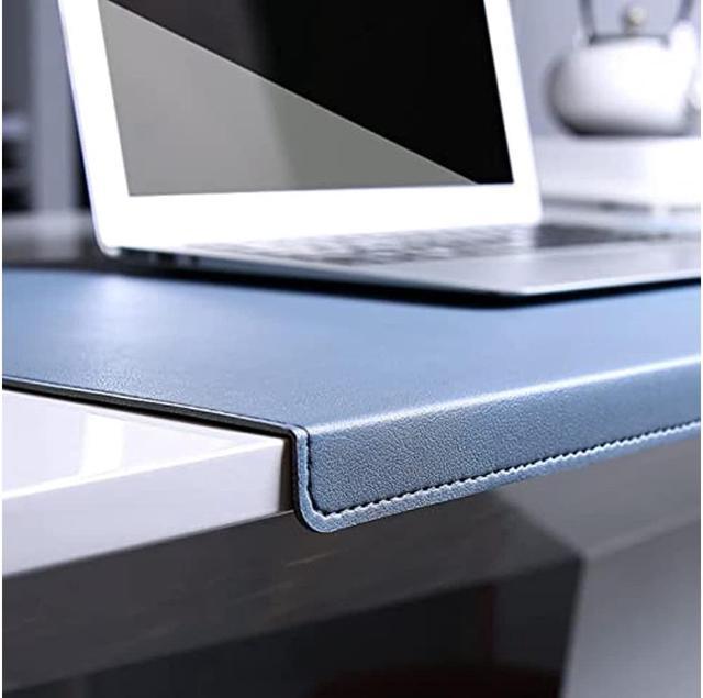 Jeukidi Folded Edge Elbow Pad Large Desk Pad Office Non Slip PU Leather Desk  Pad Oversized Mouse Pad Learning Waterproof Desk Pad Protector Computer  31.5''×15.75'' Gray 