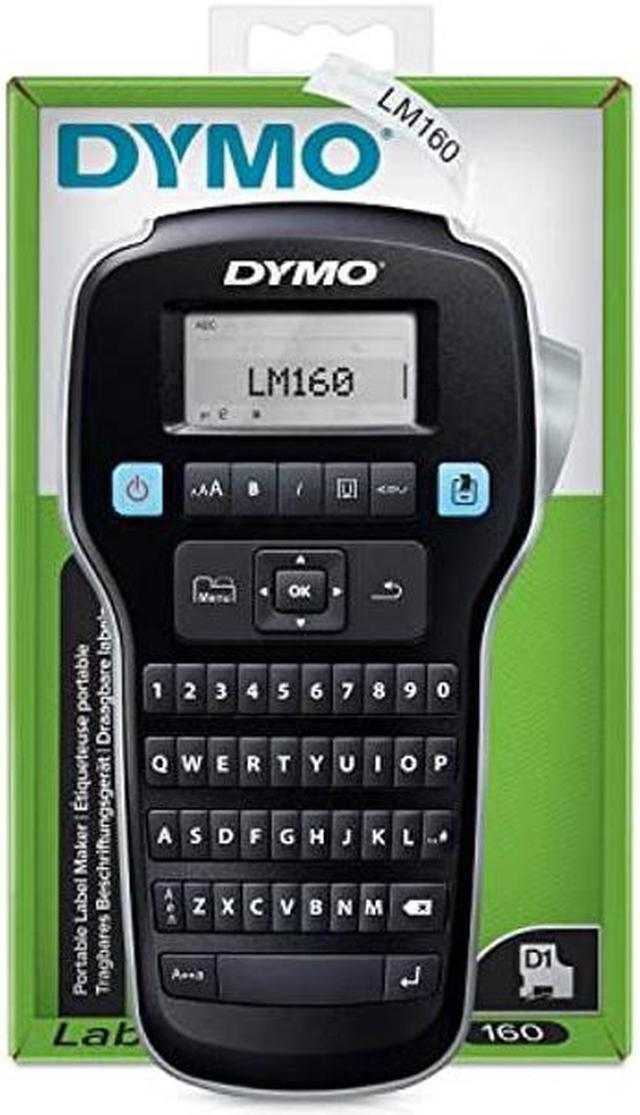 Dymo LabelManager 160 Label Maker | Handheld Label Printer with QWERTY  Keyboard | Includes Black & White D1 Label Tape (12mm) | for Home & Office