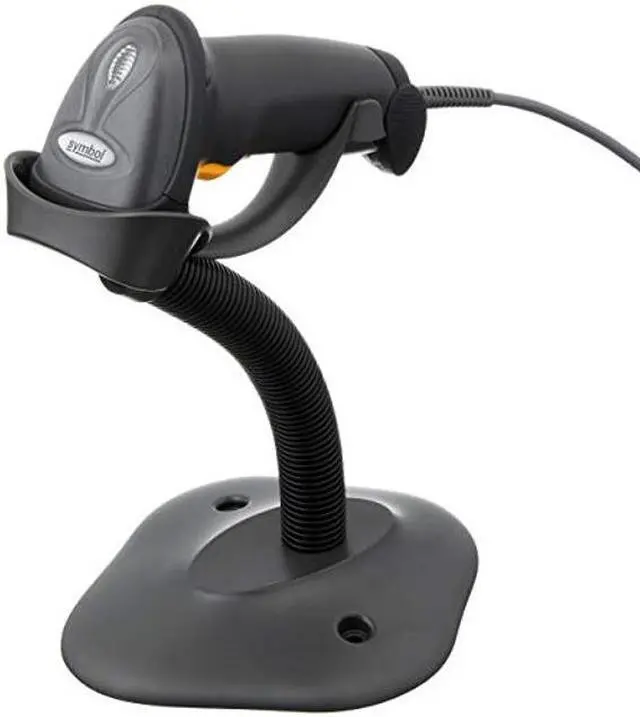 Main image of Symbol Zebra LS2208 Series Corded Handheld Standard Range Laser Scanner Kit with Gooseneck Stand and Cable Twilight Black LS2208-SR20007R-NA