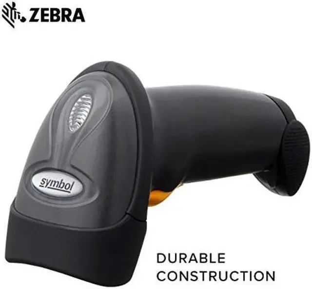 Alt view image 4 of 10 - Symbol Zebra LS2208 Series Corded Handheld Standard Range Laser Scanner Kit with Gooseneck Stand and Cable Twilight Black LS2208-SR20007R-NA
