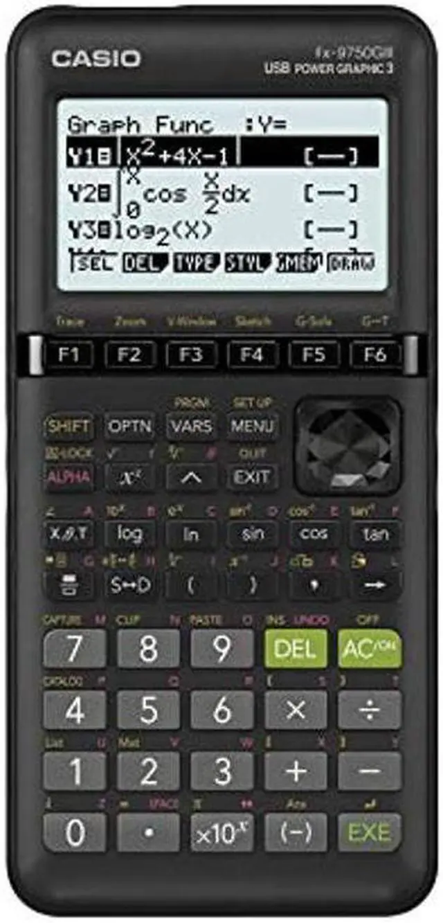 Main image of Casio fx-9750GIII, Standard Graphing Calculator, Python and Natural Text Book Display, Black